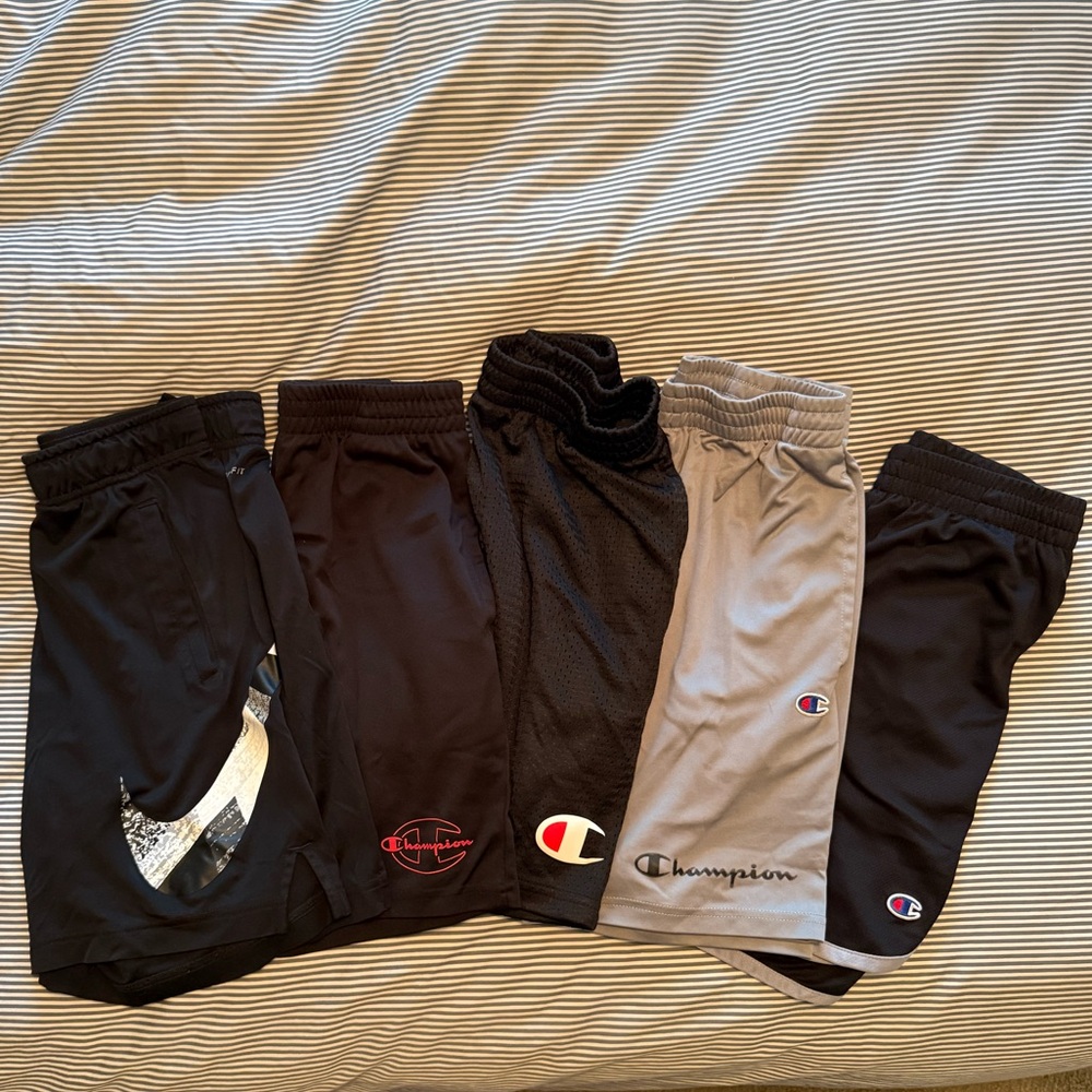 Lot of Boys Gym Shorts - Champion and Nike!